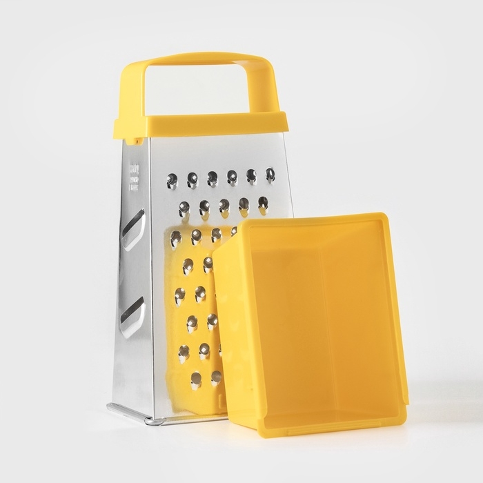 Тёрка Доляна &laquo;Универсал&raquo;, 4 грани, контейнер 450 мл, 27&times;12&times;0,9 см, цвет МИКС