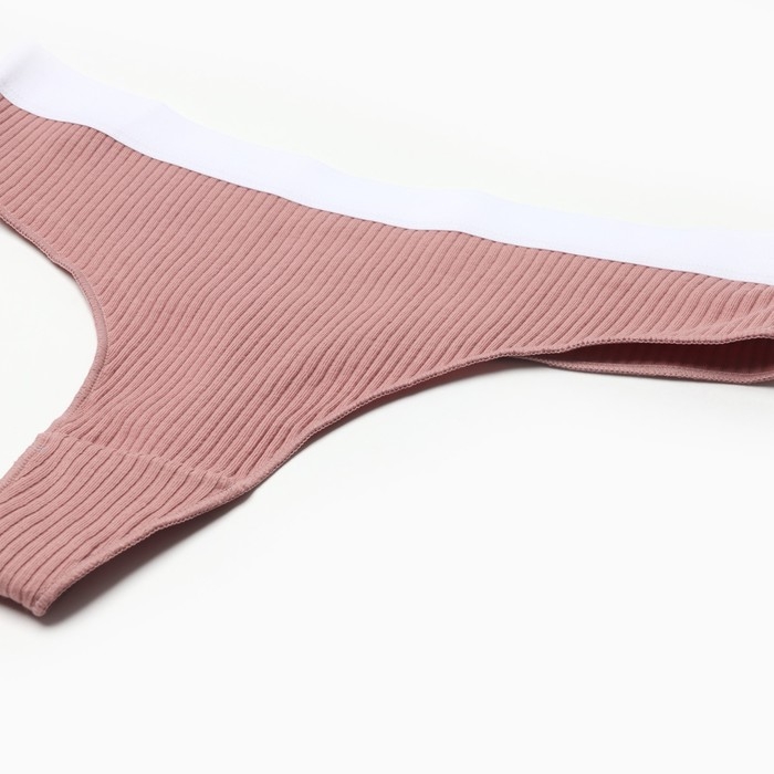 Трусы бразилиана MINAKU рубчик размер 44-46, цвет кофейный