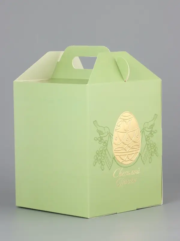 Коробка подарочная пасхальная, тиснение золотой фольгой &laquo;Золотая Пасха&raquo; 15&times;15&times;18 см