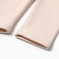 Легинсы для девочки на флисе Collorista, цвет молочный, рост 122 см