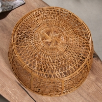 Корзина плетёная "Клоус" бамбук 40х40х16 см, светлая