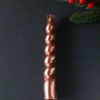 Свеча витая "LUXURY" 25*180 мм, лакированная, капучино