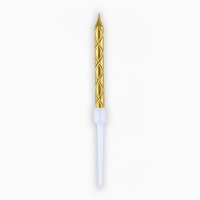 Свечи для торта, золото, 12 шт., 11 х 0,5 см