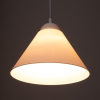 Плафон "Конус" Е27 снежно-белый 25х25х15см Плафон "Конус" Е27 снежно-белый 25х25х15см