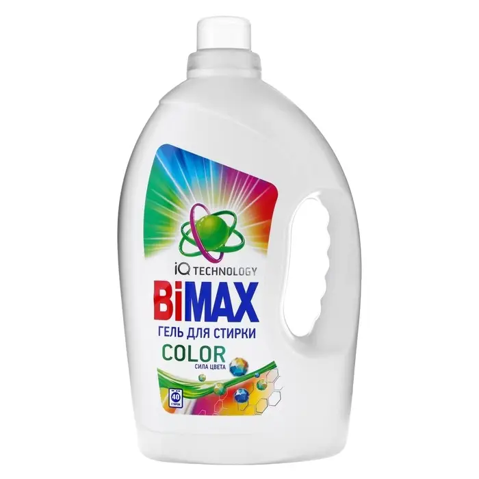 Жидкое средство для стирки BiMax Color, гель, для разноцветных тканей, 2.6 л