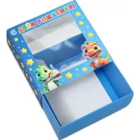 Коробка подарочная складная с пластиковым окном, упаковка, &laquo;Милые динозаврики&raquo;, 14 х 14 х 8 см