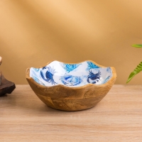 Салатник "Крабы" дерево манго 20х20х8 см