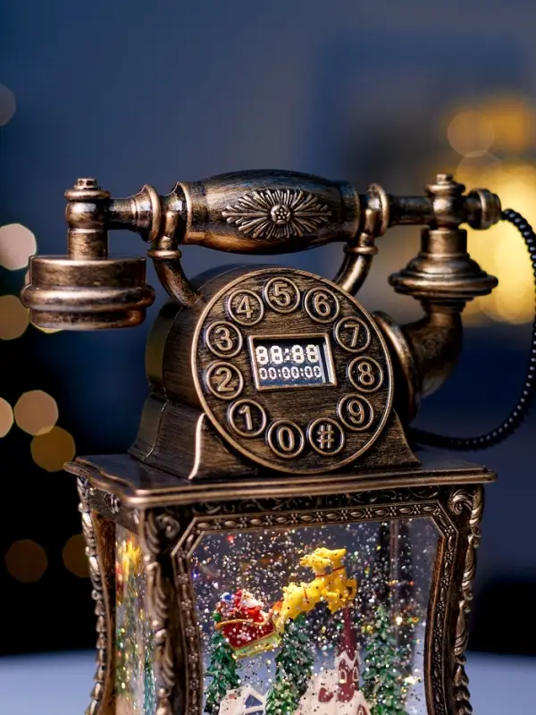 Фигура светодиодная "Телефон" 34х16х9 см, 3хААА (не в компл.), музыка, USB, Т/БЕЛЫЙ