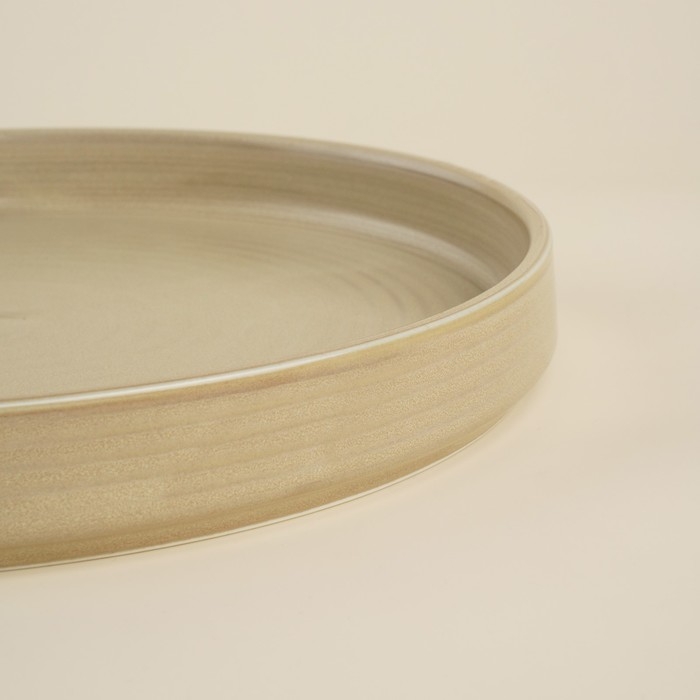 Тарелка обеденная фарфоровая SL Home &laquo;Песчаный бриз&raquo;, d=21 см, цвет бежевый