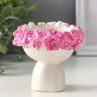 Подсвечник для тонкой свечи &laquo;Девочка в венке малая&raquo;, 7.5&times;9&times;8 см, перламутр