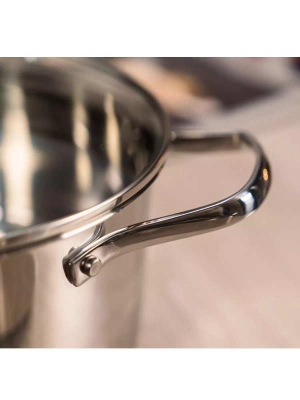 Кастрюля с крышкой Cook Eat 24 см, подходит для индукции