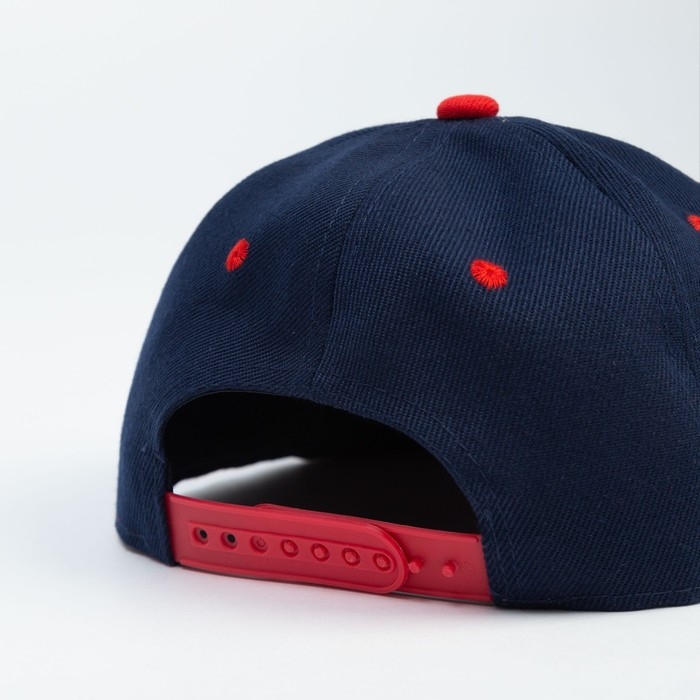 Кепка детская MINAKU BOY, чёрный/красный, размер 52-54