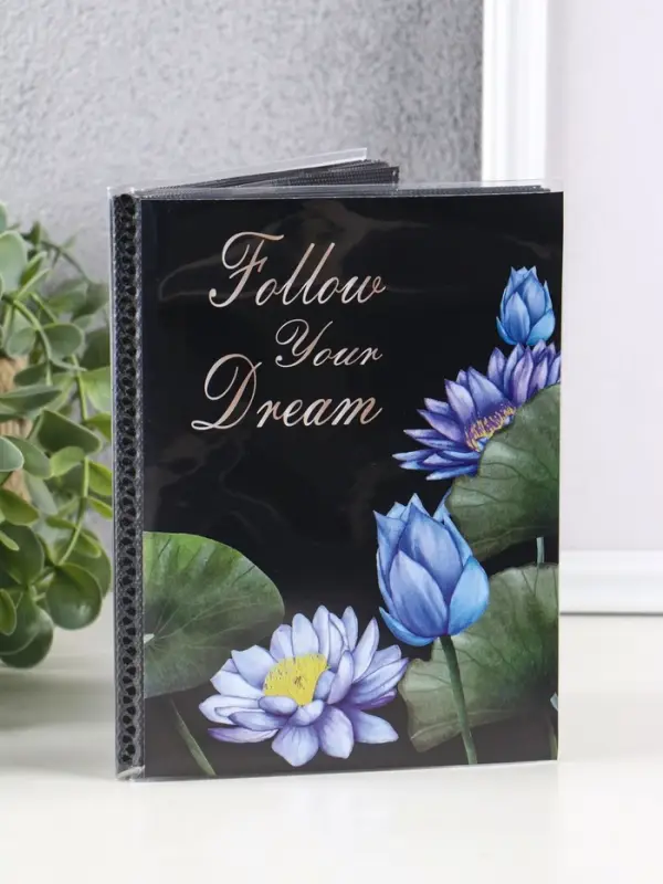 Фотоальбом "Цветы" 36ф 10X15см, ПП карм.,мягкая обложка, черные страницы