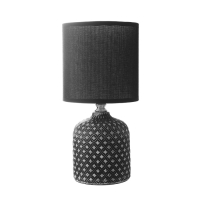 Настольная лампа с абажуром RISALUX &laquo;Рицио&raquo;, Е14, 40 Вт, чёрно-белый, 13&times;13&times;27 см
