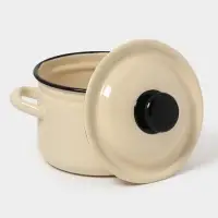 Кастр.цил.борт. 2л (слоновая)Без декора