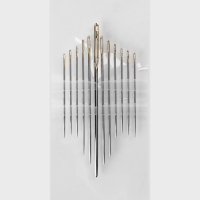 Иглы швейные ассорти с зол ушком №120-065 штопальные+д/гобелена 2ушко(набор 12шт) сталь TR   1066962