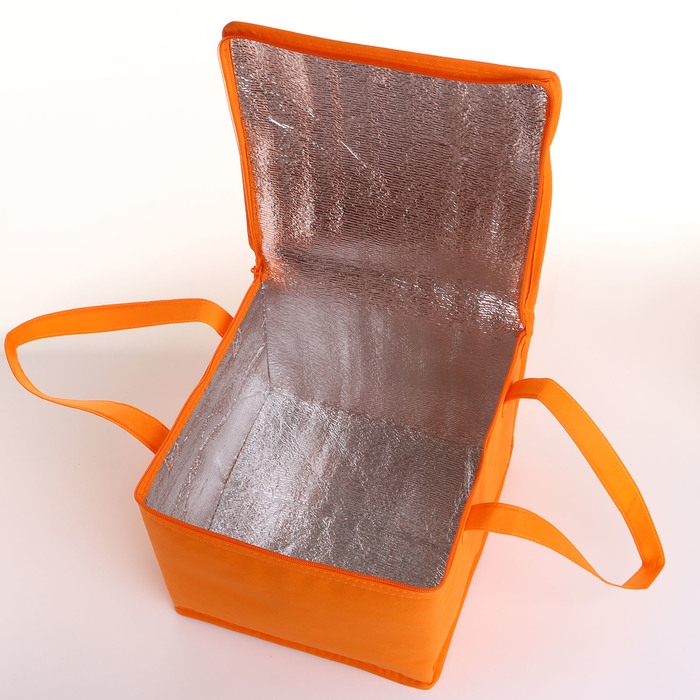 Термосумка на молнии, 6,4 л, цвет оранжевый