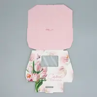 Кондитерская упаковка, коробка с ламинацией &laquo;Тюльпаны&raquo;, 10 х 8 х 3.5 см