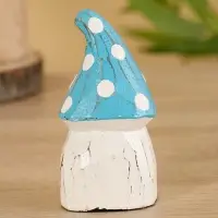 Сувенир "Гномий домик" дерево 5,5х5,5х10 см, цв. бело-синий