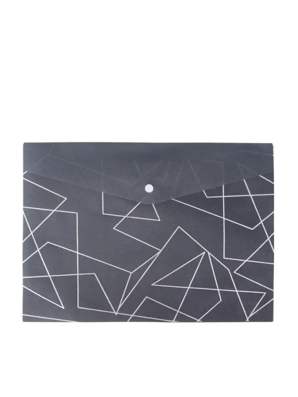 Папка-конверт на кнопке формат А4 180мкр блестящая МИКС Стиль  (штрихкод на штуке)