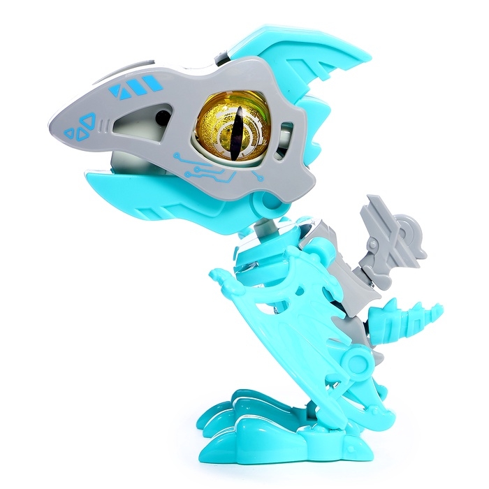 Электронный конструктор динозавр &laquo;Динобот&raquo;, со звуком и подсветкой, на батарейках, цвет МИКС