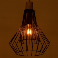 Светильник "Крит" 1х40Вт Е27 черный/коричневый 30х30х42(142)см