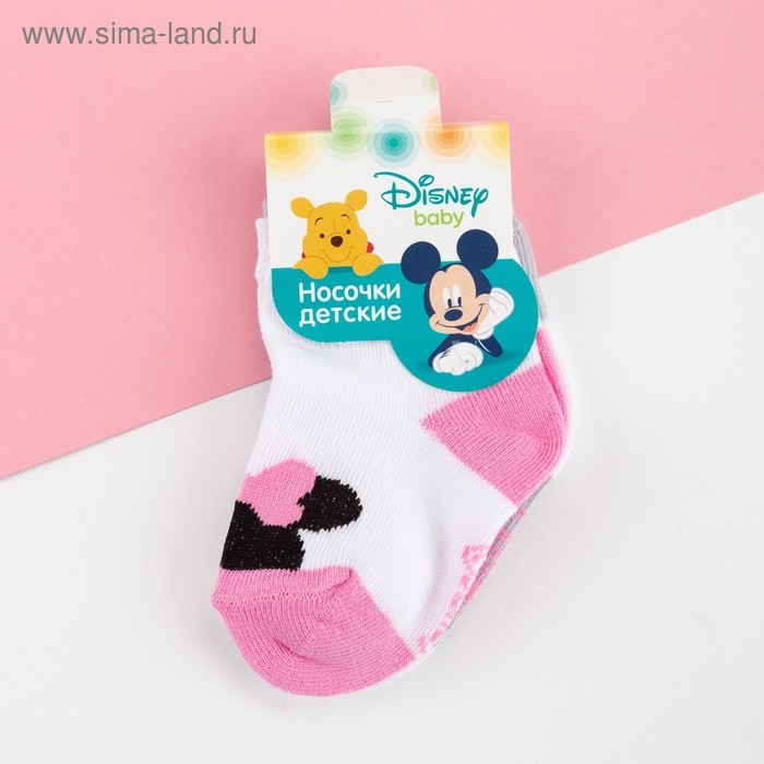 Набор носков Минни Маус, 2 пары, 8-10 см