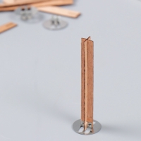 Фитиль с держателем двойной для свечи дерево набор 5 шт 1х8 см Фитиль с держателем двойной для свечи дерево набор 5 шт 1х8 см
