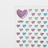 Серьги &laquo;Наклейки&raquo; любовь, сердечки, цветные