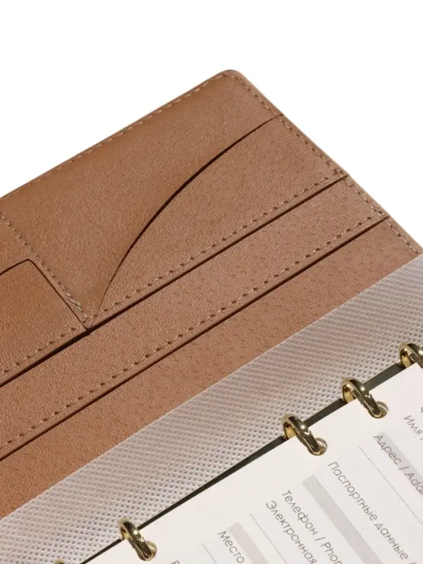 Органайзер на кольцах, C6, с клапаном, 80л, линия, к/зам, Бежевый