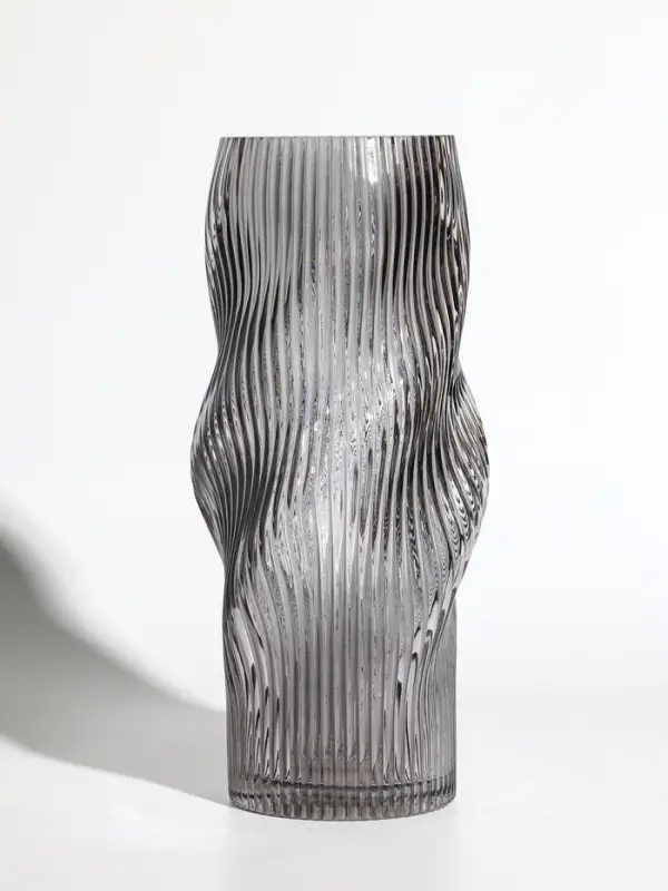 Ваза стекло настольная "Венди" 29х12х10 см, серый