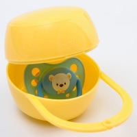 Контейнер для хранения и стерилизации детских сосок и пустышек, цвет желтый Контейнер для хранения и стерилизации детских сосок и пустышек, цвет желтый