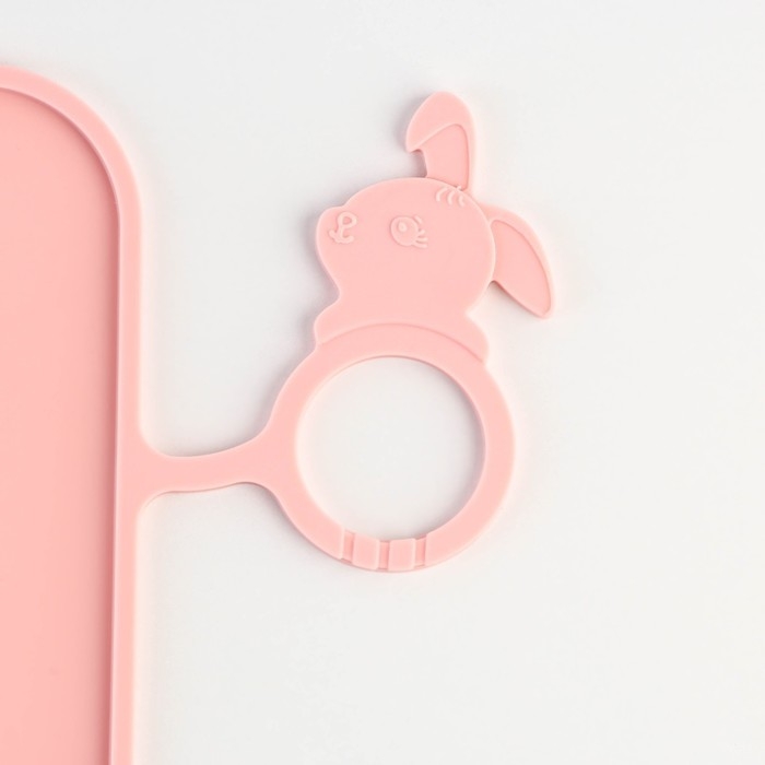 Коврик силиконовый под миску «Паттерн», 30х40 см, розовый Коврик силиконовый под миску «Паттерн», 30х40 см, розовый