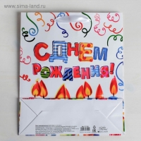 Пакет подарочный ламинированный вертикальный, упаковка, &laquo;Яркого праздника&raquo;, ML 23 х 27 х 8 см