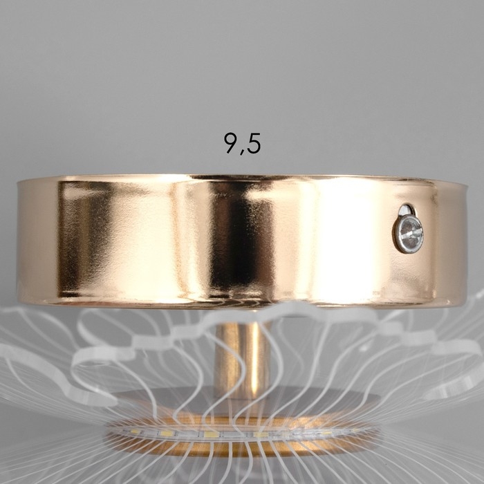 Бра "Пион" LED 4Вт 4000К золото 20х9х18см