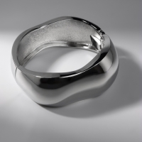 Браслет металл &laquo;Манжета&raquo; мятый, цвет серебро