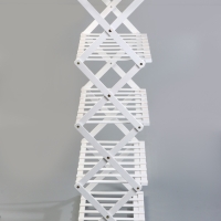 Подставка для цветов Greengo, 5 полок, 50 &times; 25 &times; 89 см, напольная, бамбук, белая