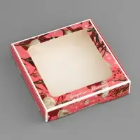 Коробка подарочная сборная с окном, упаковка, &laquo;Прекрасных моментов&raquo;, 16&times;16&times;3 см