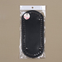 Донце для сумки, с ножками, овальное, 22 &times; 10 см, цвет чёрный/серебряный