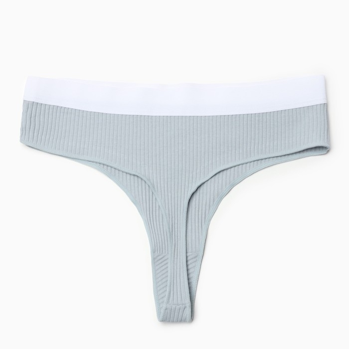 Трусы бразилиана MINAKU рубчик размер 44-46, цвет серый