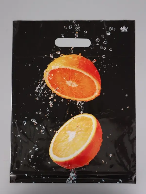 Пакет подарочный Апельсиновый взрыв  40 х 31 см 60 мкм