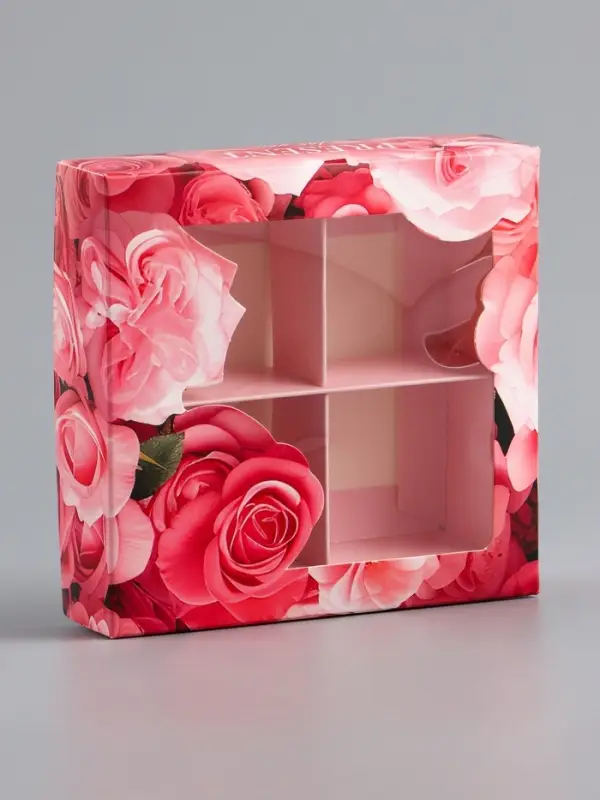 Коробка для конфет 4 шт. &laquo;Презент&raquo;, 12.6&times;12.6&times;3.5 см