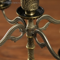 Подсвечник металл на 5 свечей "Раджа" бронза 22,5х23х23 см