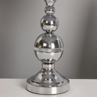 Лампа настольная &laquo;Бабл&raquo; 1х40Вт Е27 + ночник 3Вт хром 24.5,24,5.44см