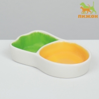 Миска керамическая для грызунов "Морковка" 11,3 х 6,3 х 2,5 см