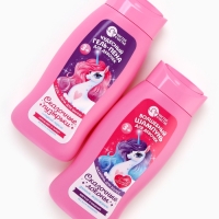 Набор детский "Самой чудесной", гель-пена 250 мл, шампунь 250 мл, мочалка 25 гр