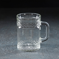 Кружка стеклянная &laquo;Крист&raquo;, 400 мл, МИКС