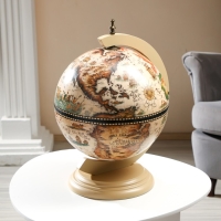 Глобус бар декоративный "Карта странника" белый 38х33х48 см