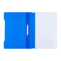Папка-скоросшиватель Calligrata, А4, 180 мкм, карман для визитки, прозрачный верх, синяя