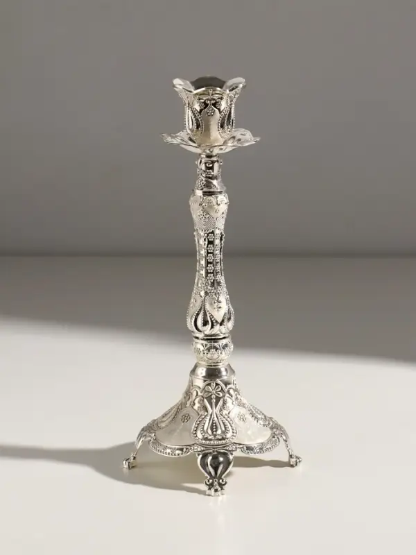 Подсвечник металл на 1 свечу 2,5 см "Деметра" набор 2 шт 9х9х23,5 см